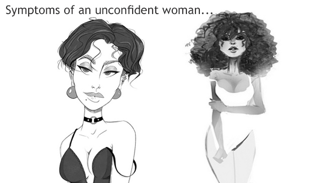 Symptoms of an unconfident woman