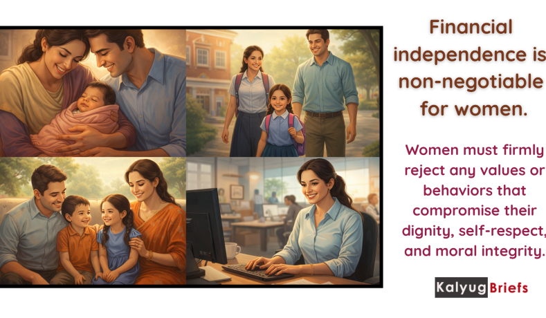 Financial independence is non-negotiable for women.